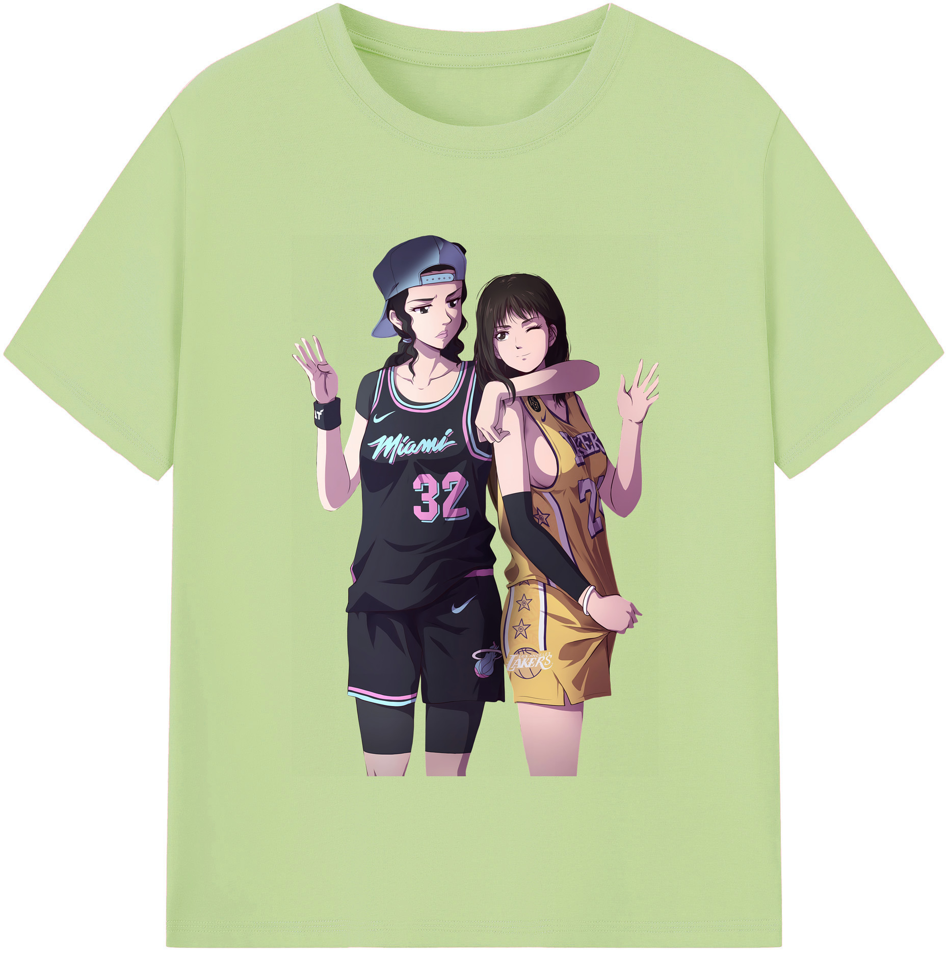 SLAM DUNK／スラムダンク 綿100％半袖Tシャツ（フロントプリント）